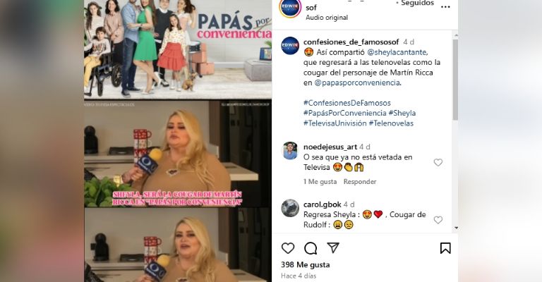 Sheyla Tadeo anuncia su regreso a Televisa tras 8 años desaparecida