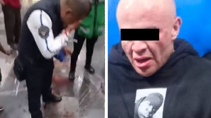 Caos en el Metro Tacubaya: Lo detienen por molestar a los usuarios y golpear a un policía