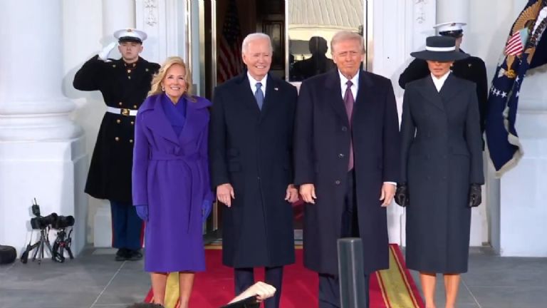 Biden recibe a Trump en La Casa Blanca. Foto: Twitter