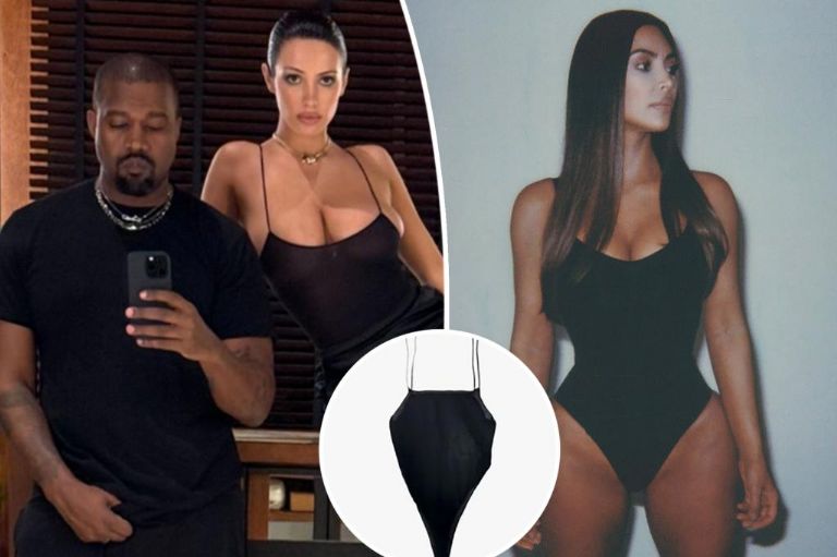 Kanye West le declara la guerra a Kim Kardashian sacando ropa parecida a la de SKIMS