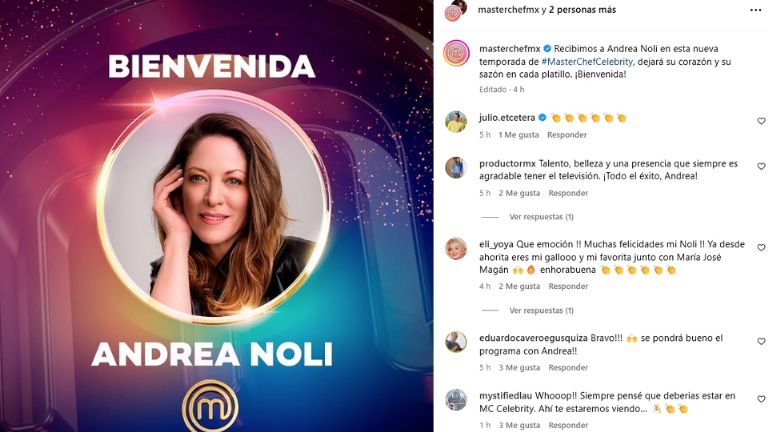 Andrea Noli participará en MasterChef Celebrity 2025