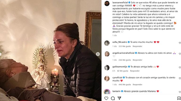 Falleció la mamá de Mariana Seoane