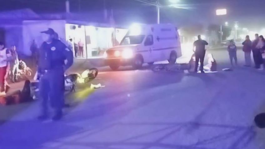 Fuerte accidente en Ciudad Obregón: Motociclistas se impactan y terminan en el Hospital