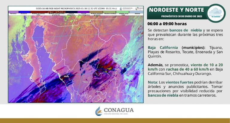 Continuarán heladas en México HOY jueves 30 de enero. Foto: Facebook