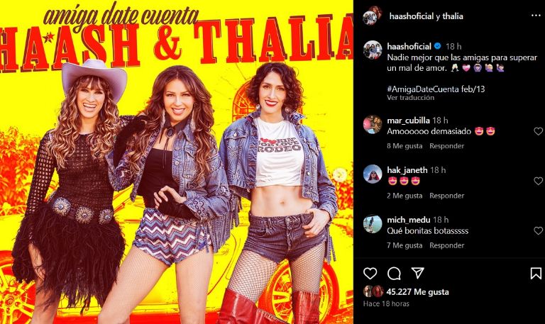 Confirman colaboración entre Ha*Ash y Thalía 
