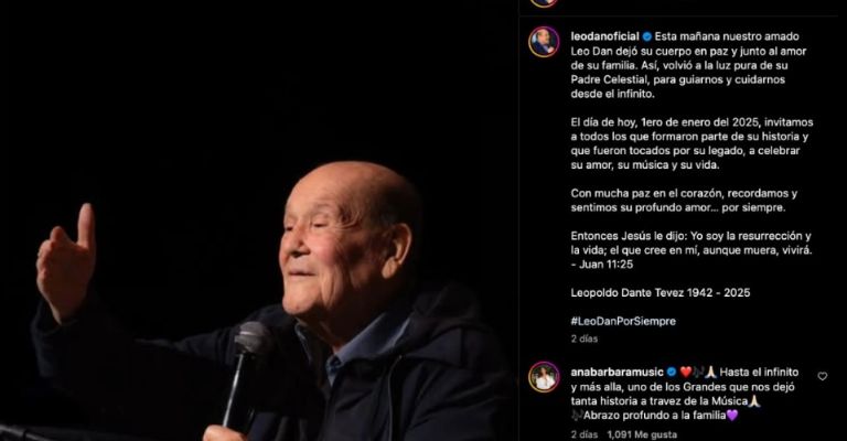Leo Dan fallece y se filtra su causa de muerte