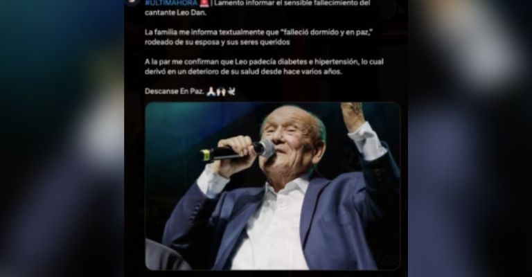 Leo Dan fallece y se filtra su causa de muerte