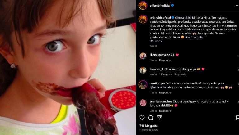 Nina Rubín cumple años y así la celebran sus padres