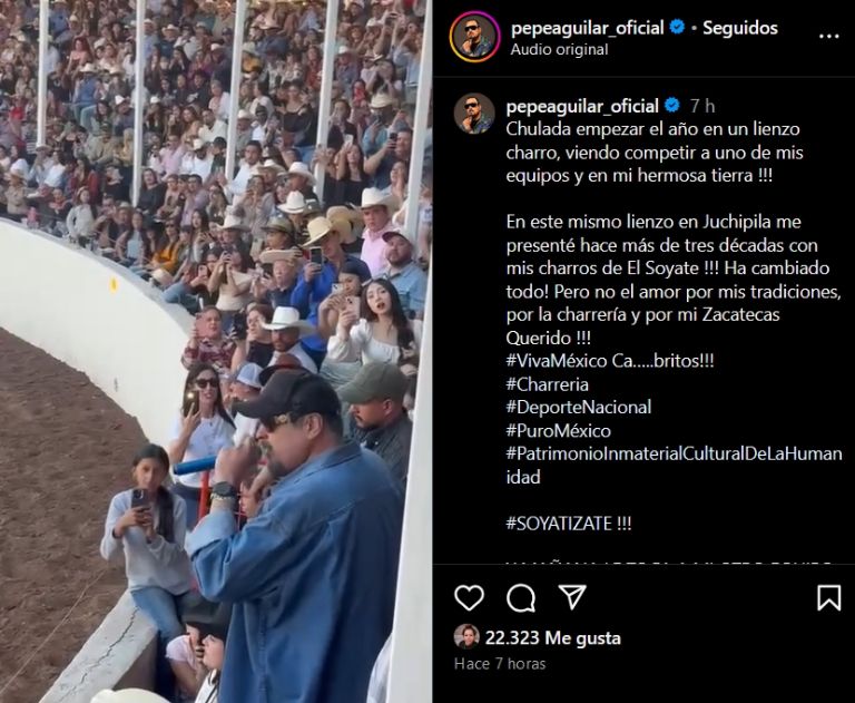 Ppee Aguilar celebra en un palenque 