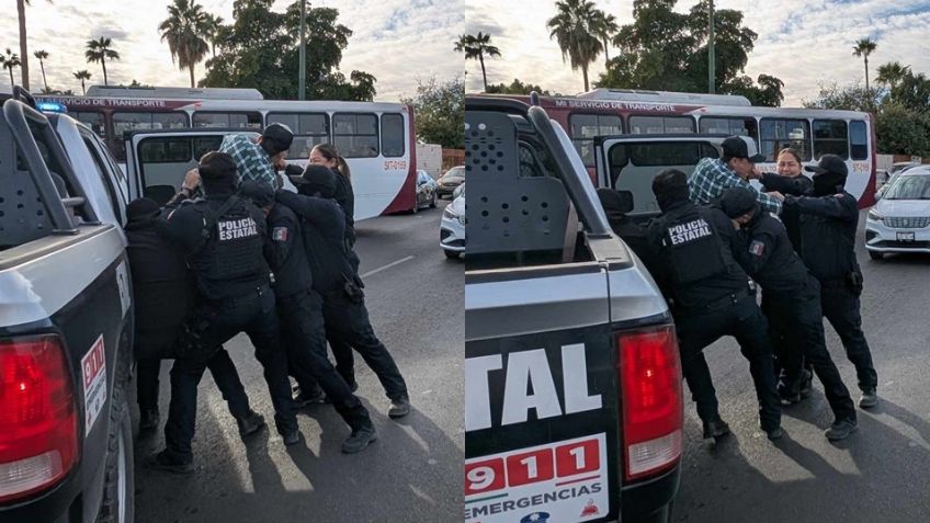 Caen dos manifestantes durante bloqueo por la desaparición de Lamberto G, en Hermosillo