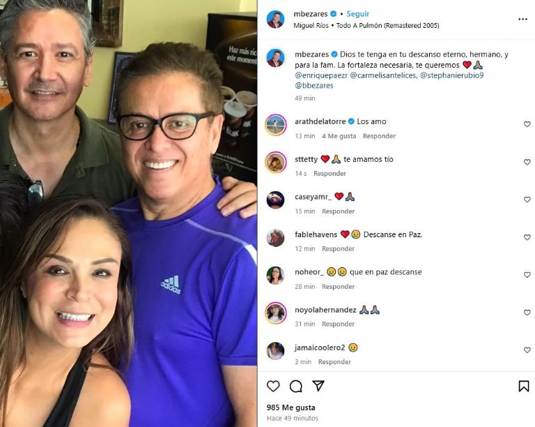 Mario Bezares se despidió de su amigo y compañero