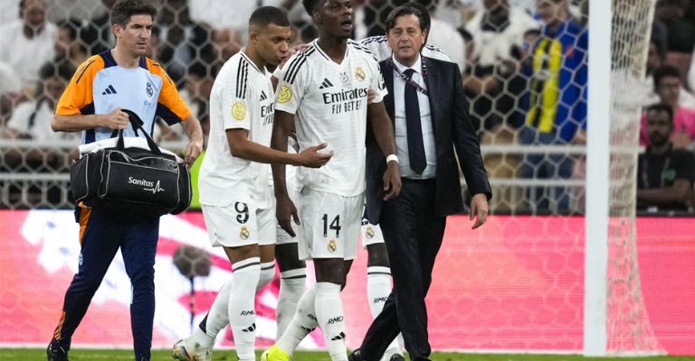 Tchouaméni salió con una lesión