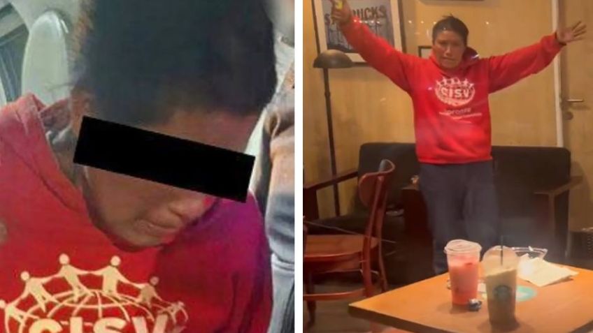 VIDEO: Con arma blanca, una mujer amenaza a clientes de una cafetería en La Condesa