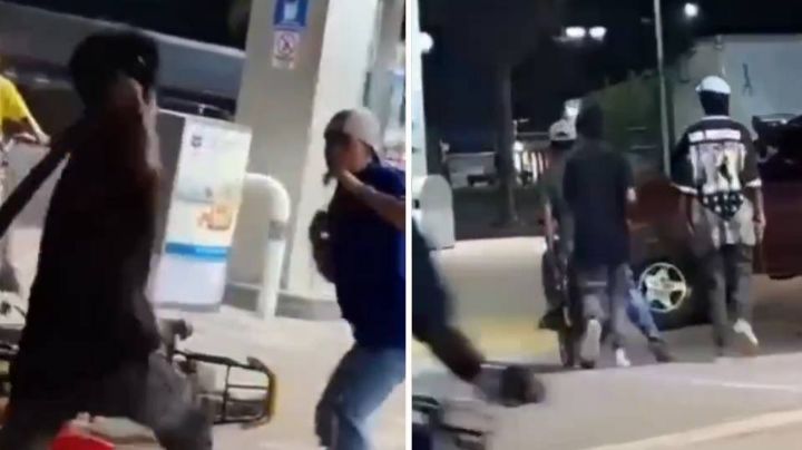 (VIDEO) Jóvenes con machetes y en motos protagonizan batalla campal al sur de Sinaloa