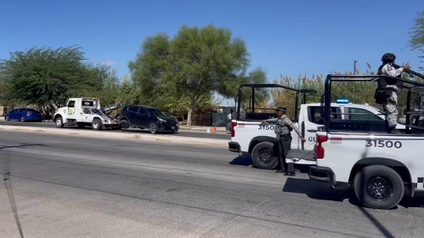Intensa persecución al norte de Sonora deja dos sujetos detenidos y un auto asegurado