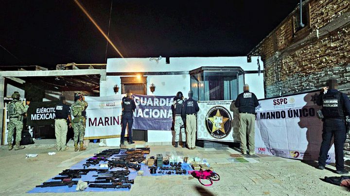 Golpe al crimen organizado en Sonora: Autoridades incautan armas, droga y autos robados