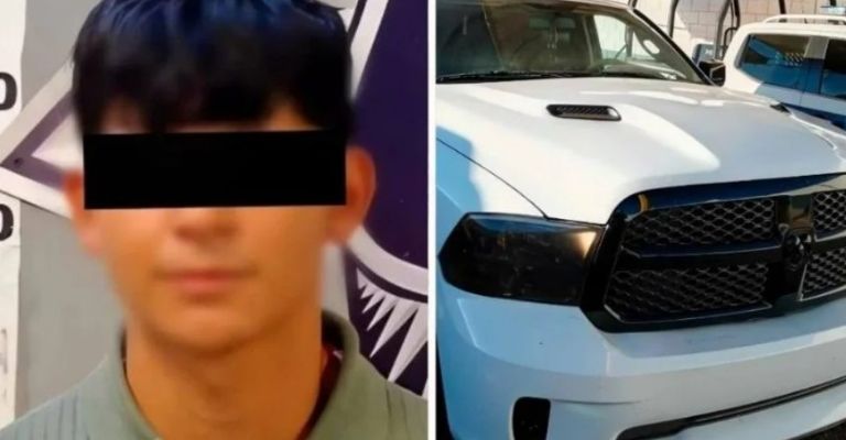 La camioneta contaba con reporte de robo vigente en el municipio de Caborca. 