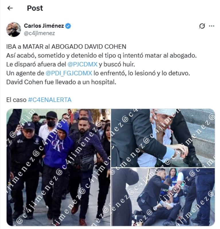 Imágenes compartidas tras el ataque 