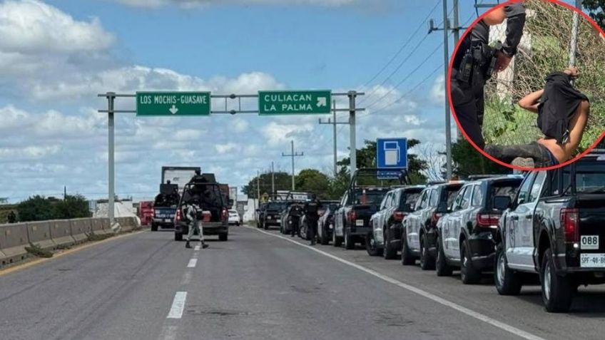 Fuerzas federales y presuntos sicarios se enfrentan a balazos en carretera de Culiacán