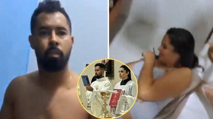(VIDEO) Feligrés exhibe a su prometida junto a sacerdote en Brasil; era su monaguilla