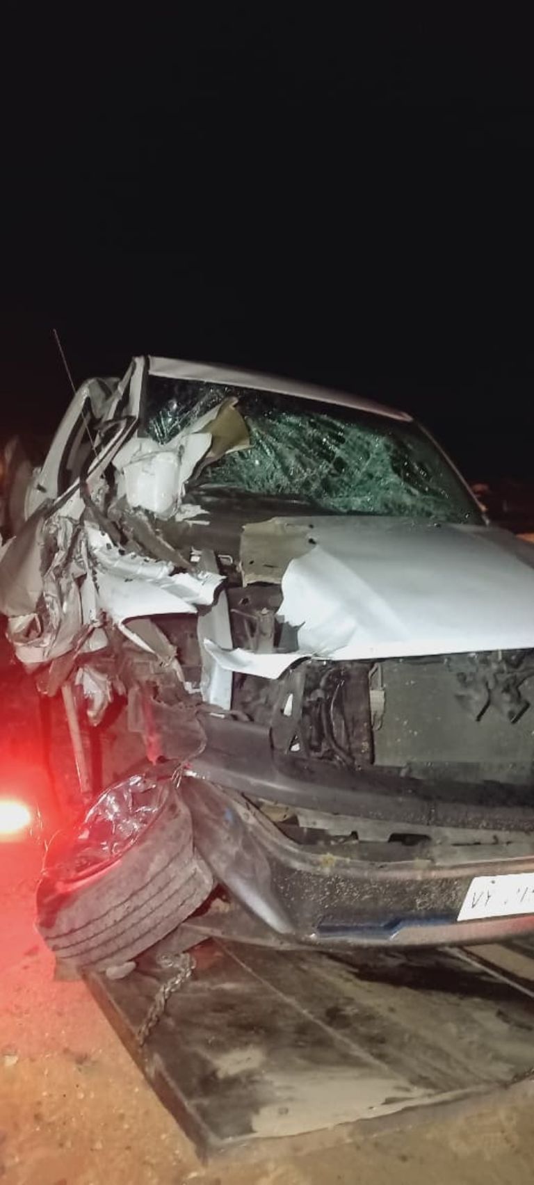 La camioneta resultó con pérdida total.