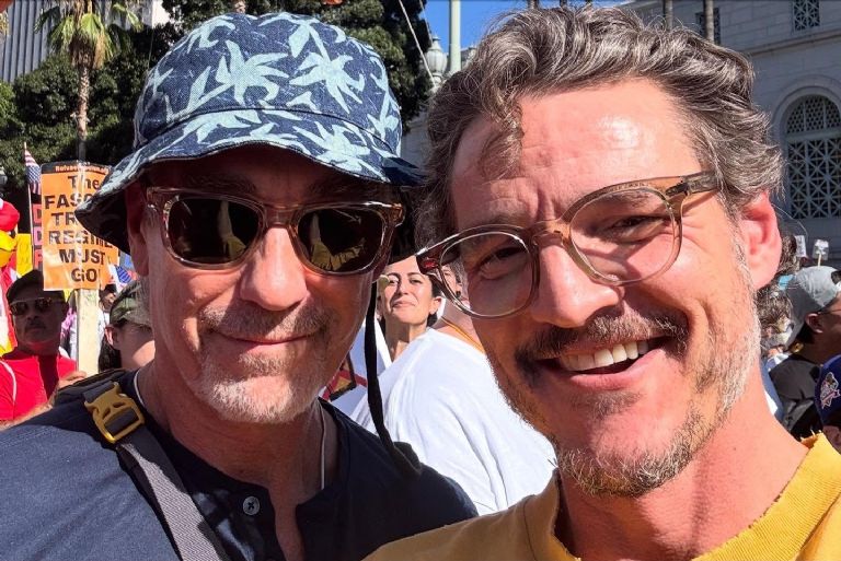 Pedro Pascal en la protesta 