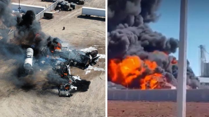 Se incendian pipas cargadas de diésel en Los Mochis; hay un menor herido de gravedad