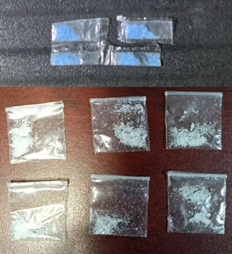 Los envoltorios de presunta droga decomisados por autoridades