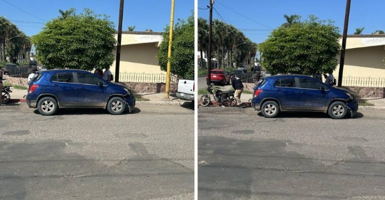 El motociclista lesionado tuvo que ser trasladado a un hospital. 
