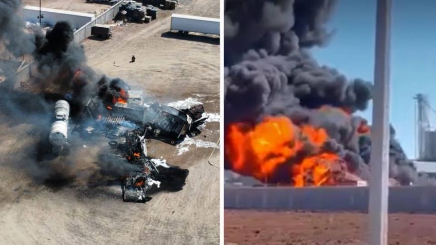 Se incendian pipas cargadas de diésel en Los Mochis; hay un menor herido de gravedad