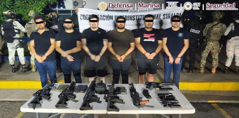 Fuerzas federales abaten a líder criminal y capturan a seis integrantes de su célula en Culiacán. Foto: Twitter