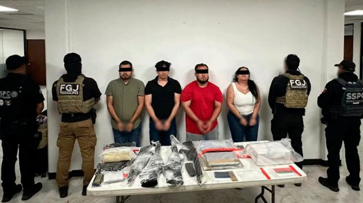 Cuatro miembros del Cártel del Golfo son capturados en Tamaulipas por tráfico de armas y narcóticos