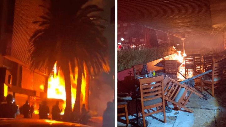 (VIDEO) Restaurante frente al Monumento a la Revolución se incendia; desalojan a 200 personas