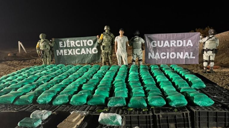 Ejército y Guardia Nacional aseguran más de mil kilos de droga en San Luis Río Colorado