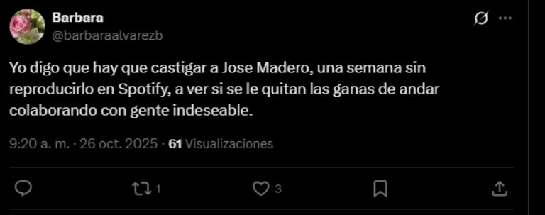Algunos fans de José Madero no están contentos 