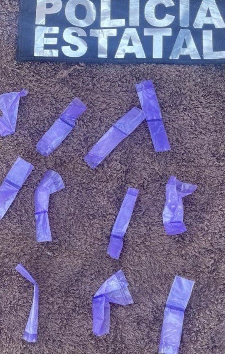 Los envoltorios de presunta metanfetamina decomisados