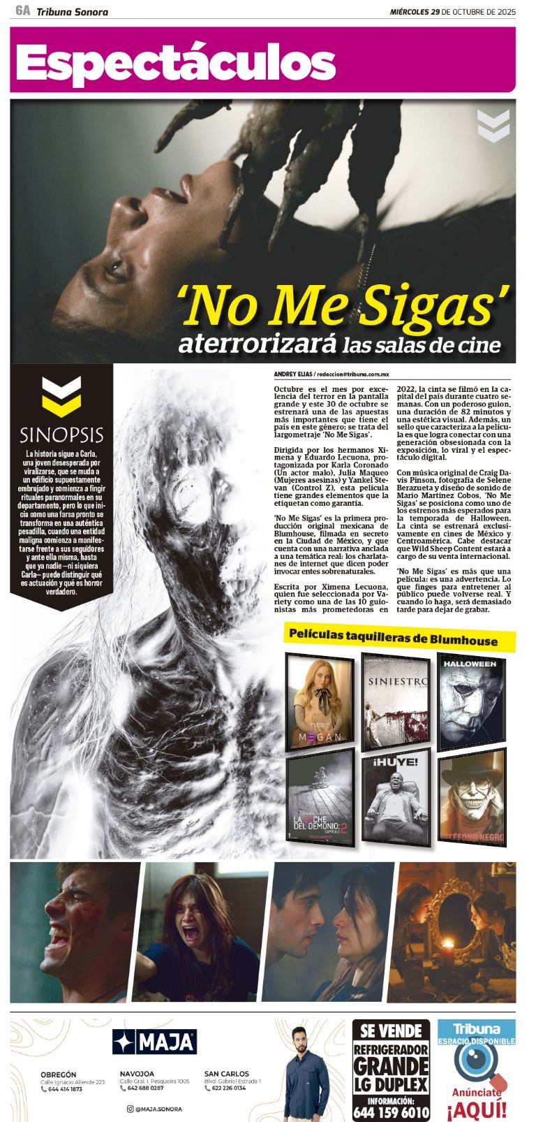 'No Me Sigas'; la película mexicana que aterrorizará las salas de cine