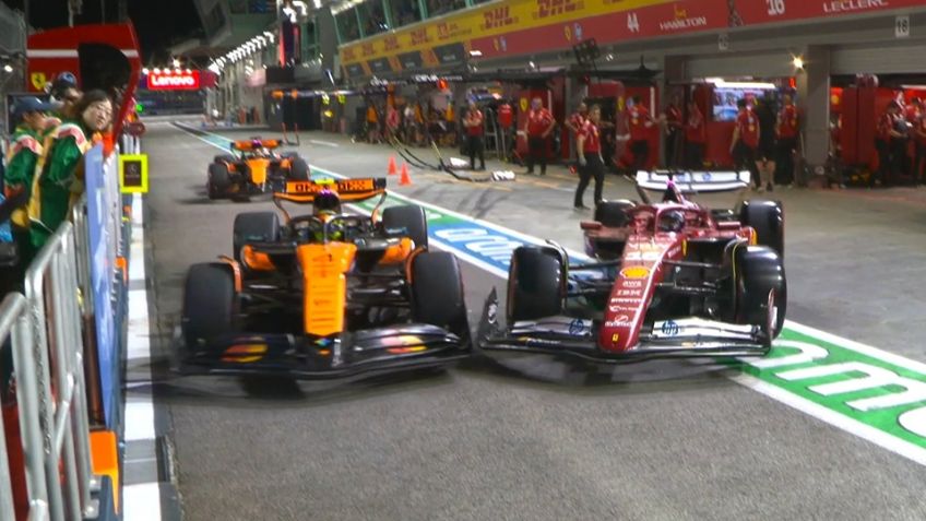 Ferrari recibe sanción por choque entre Lando Norris y Charles Leclerc durante el GP de Singapur