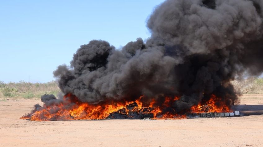 Incineran más de 2 toneladas narcóticos decomisados en diferentes municipios de Sonora