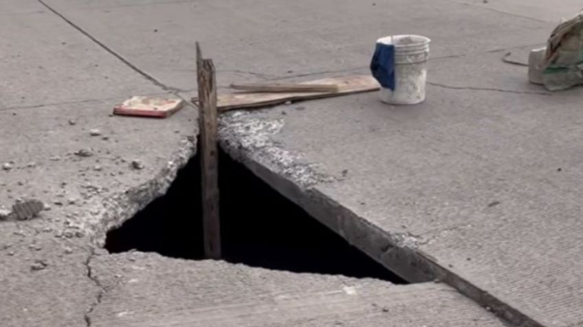 Bulevar Centenario en Navojoa se desmorona a causa de socavones