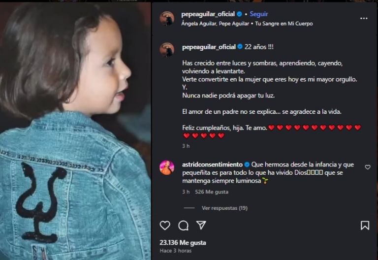 Publicación de Pepe Aguilar 