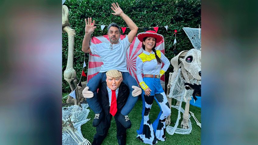 "Te van a quitar la visa": Eugenio Derbez genera polémica por su disfraz de Donald Trump en Halloween