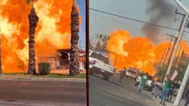 VIDEOS: Explota un camión repartidor de gas en Mexicali; cilindros salen volando y causan pánico en población