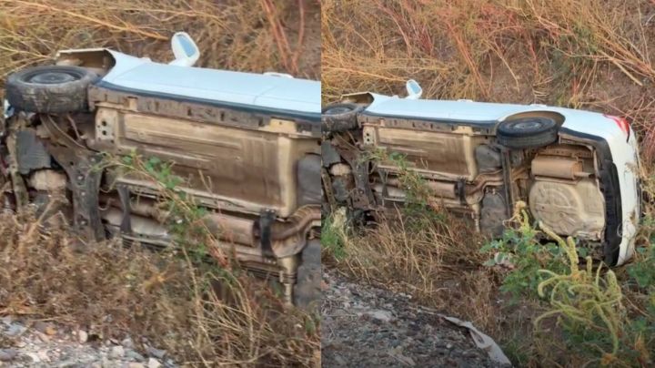 FUERTE ACCIDENTE: Automóvil se sale del camino y vuelca; joven madre y su bebé resultan heridas