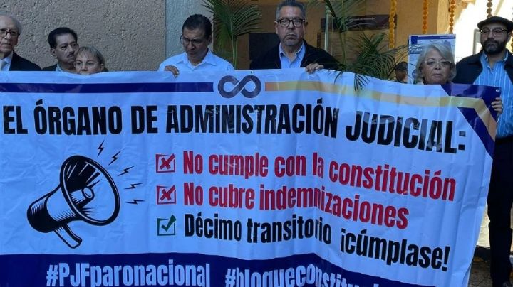 VIDEO: Jueces y magistrados federales en retiro protestan por tercera vez para exigir pago de sus indemnizaciones