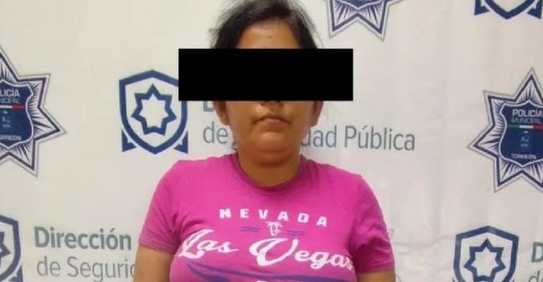 La detenida fue identificada como Argelina 'N', de 40 años de edad.