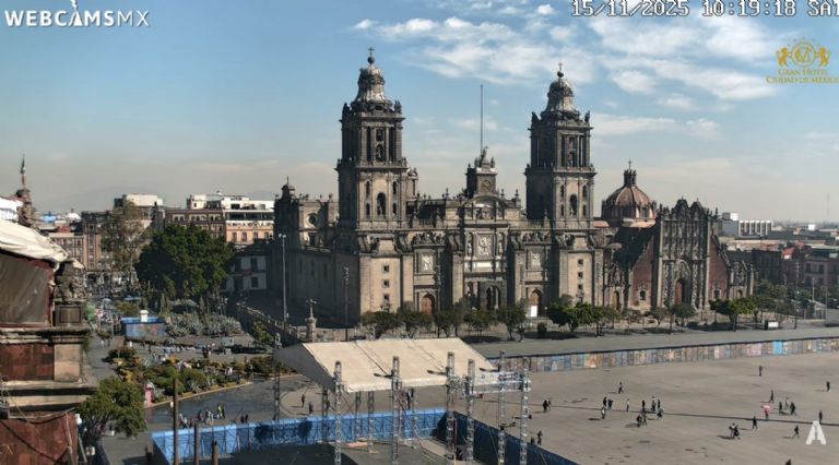 Así luce el Zócalo previo a la Marcha de la Generación Z. Foto: Internet