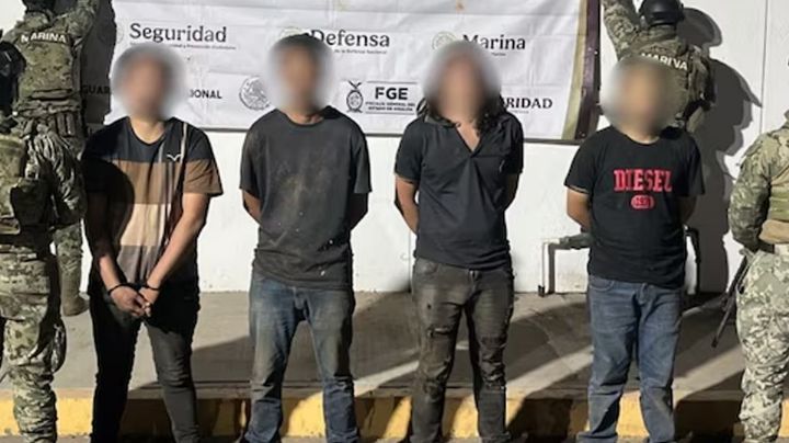 Marina detiene a siete miembros de la Mayiza y les asegura arsenal a las afueras de Culiacán