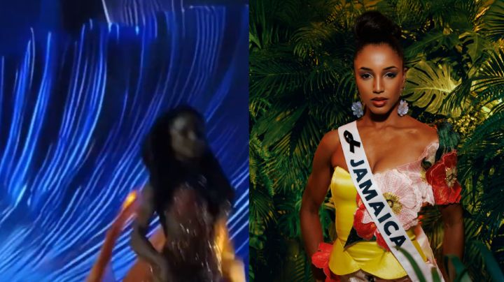 (VIDEO) Miss Jamaica provoca alarma en Miss Universo 2025 tras caída que obliga a su salida en camilla