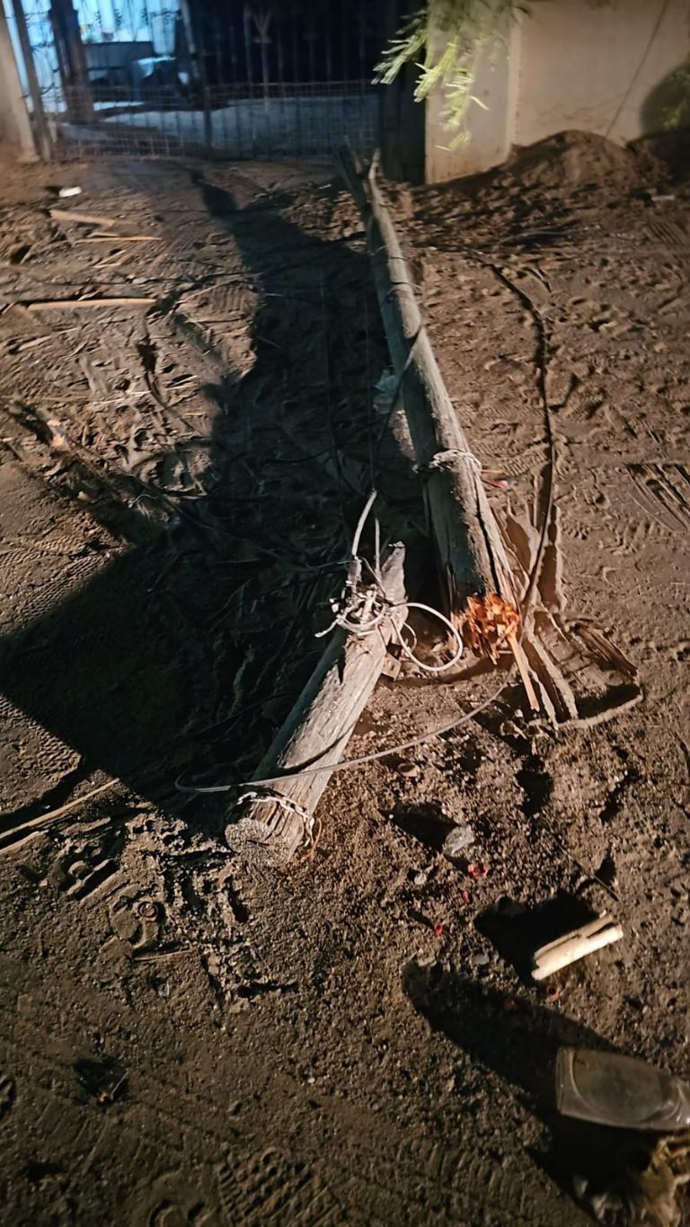 El responsable derribó un poste de Teléfonos de México (Telmex).